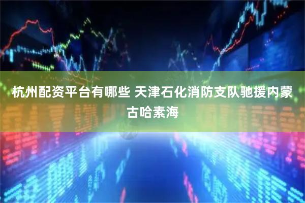 杭州配资平台有哪些 天津石化消防支队驰援内蒙古哈素海